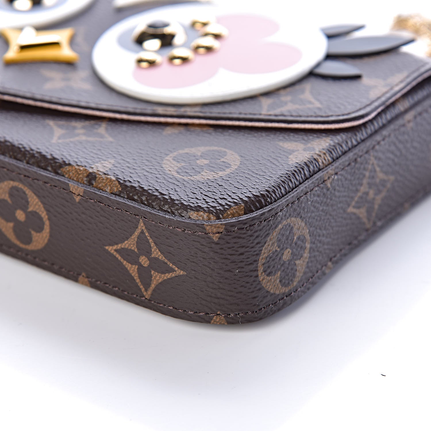 Louis Vuitton Monogram Lovely Birds Pochette Felicie Chain Wallet 9 of 10