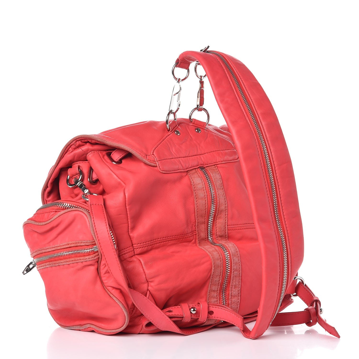 Alexander Wang Lambskin Marti Convertible Backpack Cola Rhodium Hardware 4 of 10