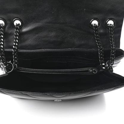 Saint Laurent Calfskin Y Quilted Monogram Medium Loulou Chain Satchel Black 5 of 9