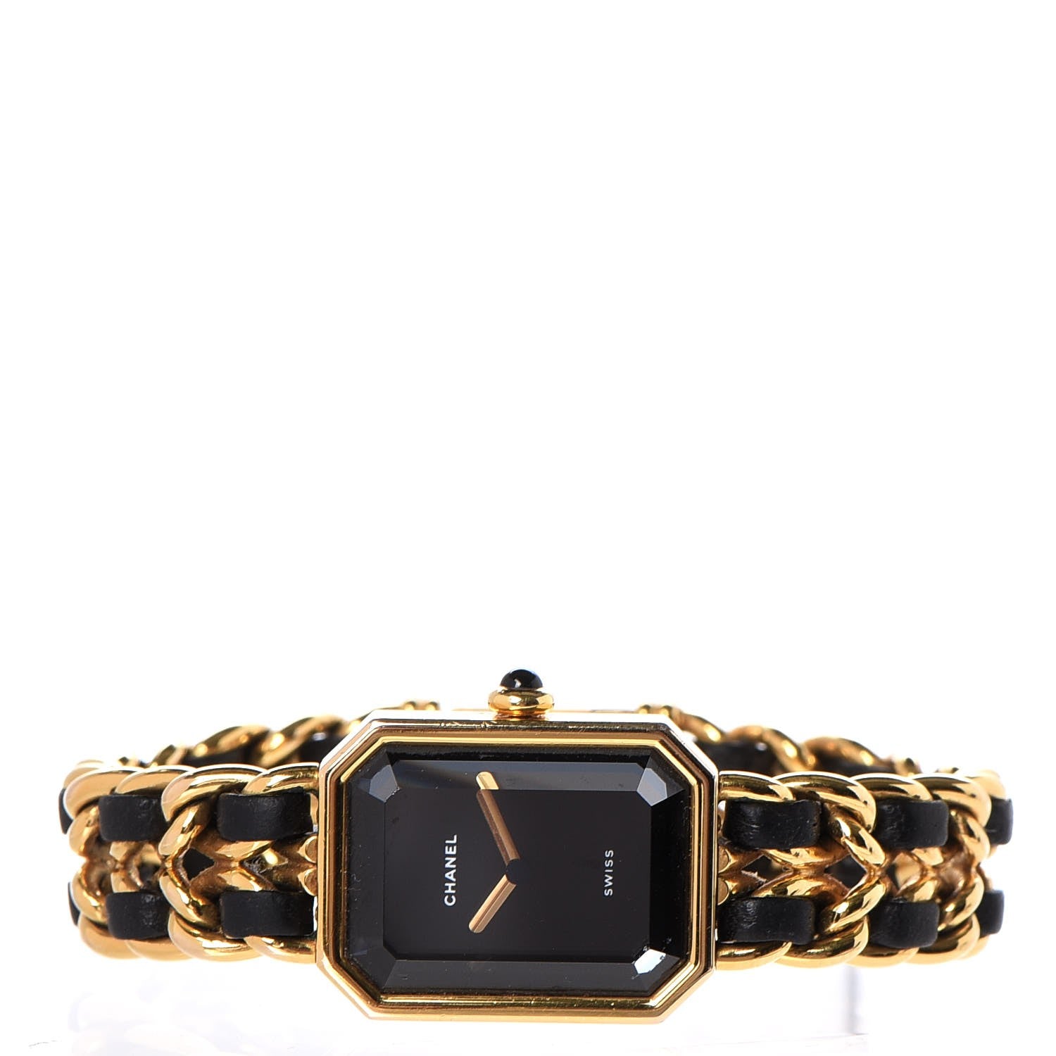 Chanel Stainless Steel Lambskin 20mm Chain Premiere Quartz Watch Gold M 2 of 9