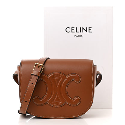 Celine Smooth Calfskin Cuir Triomphe Folco Crossbody Bag Tan 11 of 11