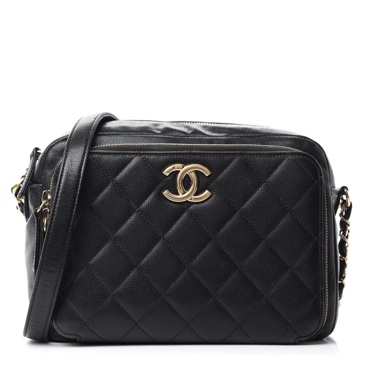 Caviar Quilted Medium Business Affinity Camera Case Black