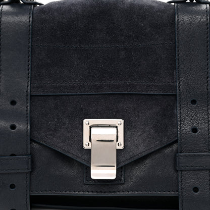 Proenza Schouler Calfskin SuedeTiny PS1 Satchel Dark Navy 7 of 9