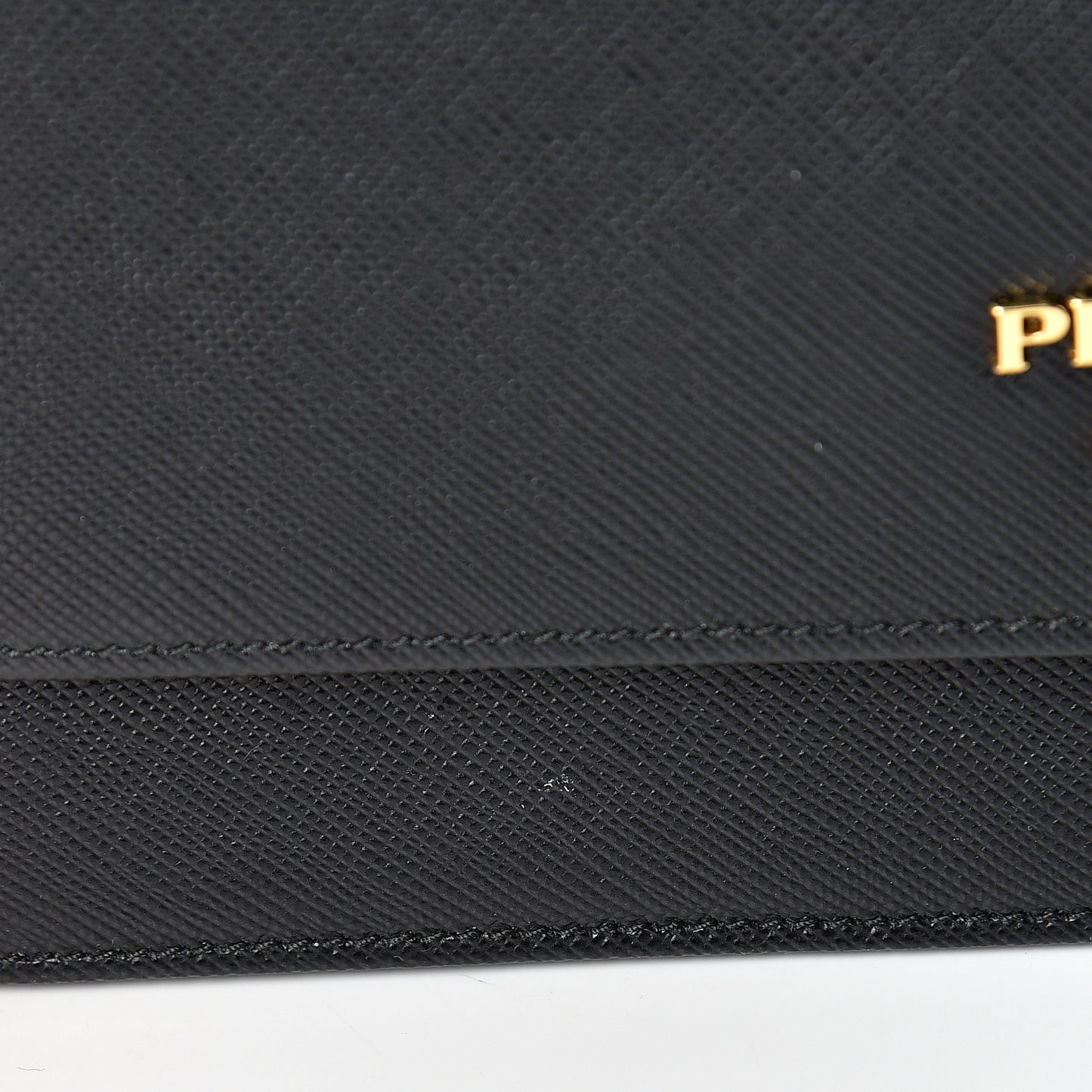 Saffiano Metal Flap Wallet With Strap Black