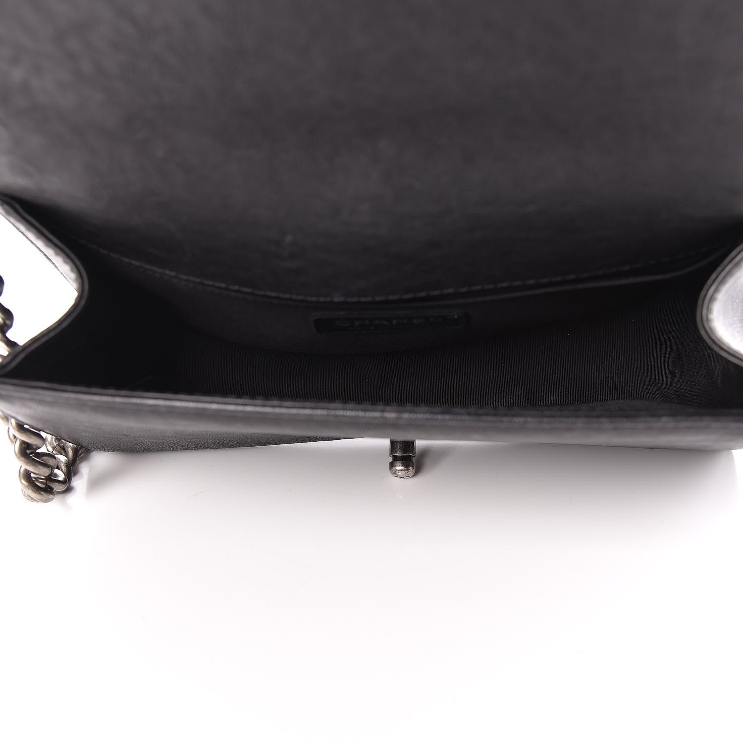 Chanel Calfskin Quilted Medium Boy Top Handle Flap Black 5 of 13