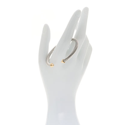 David Yurman Sterling Silver 14K Yellow Gold 5mm Cable Classics Bracelet 2 of 4