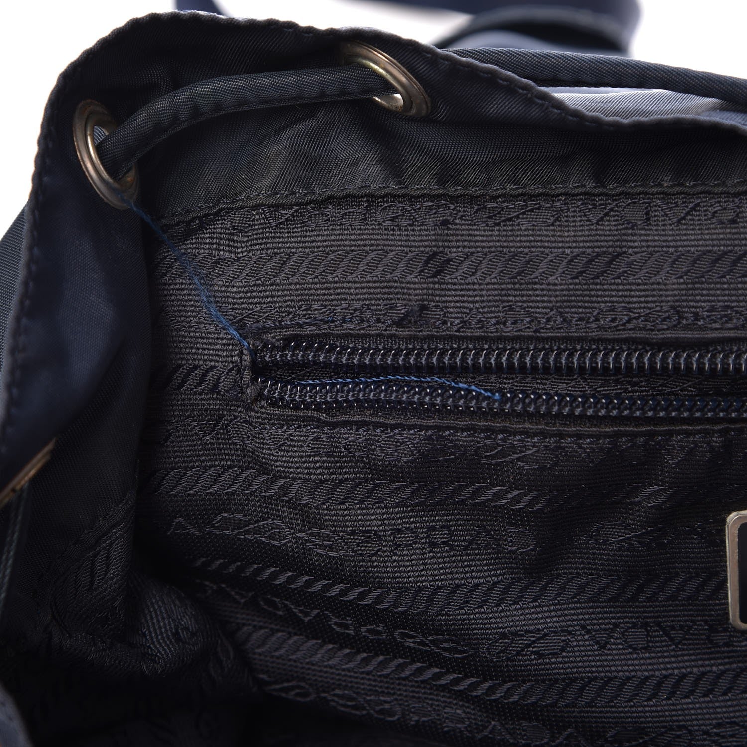 Prada Tessuto Nylon Medium Backpack Blue 8 of 9