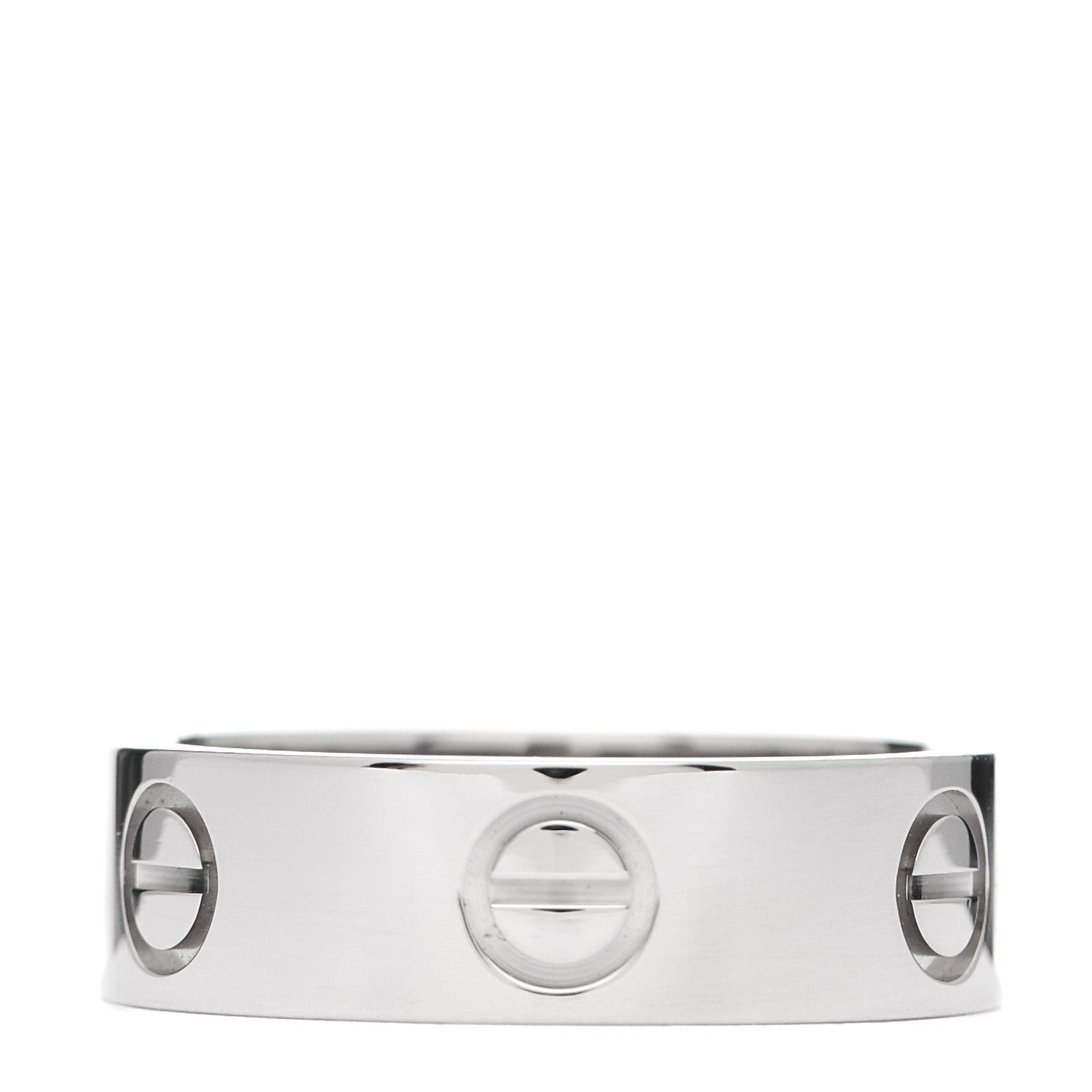 Cartier 18K White Gold 5.5mm LOVE Ring 51 5.75 1 of 6