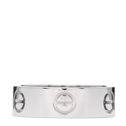 Cartier 18K White Gold 5.5mm LOVE Ring 51 5.75 1 of 6