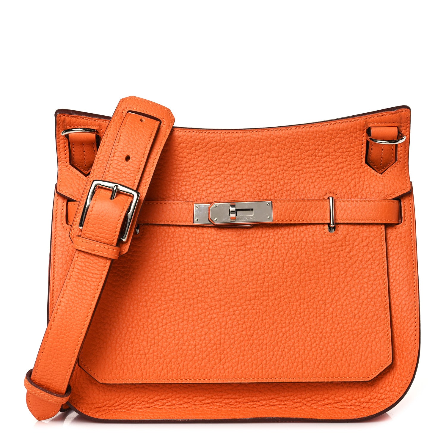 Hermes Taurillon Clemence Jypsiere 28 Orange 1 of 9
