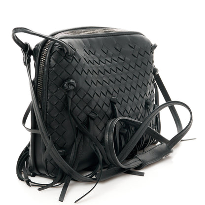 Bottega Veneta Nappa Intrecciato Fringe Nodini Crossbody Messenger Black 3 of 12
