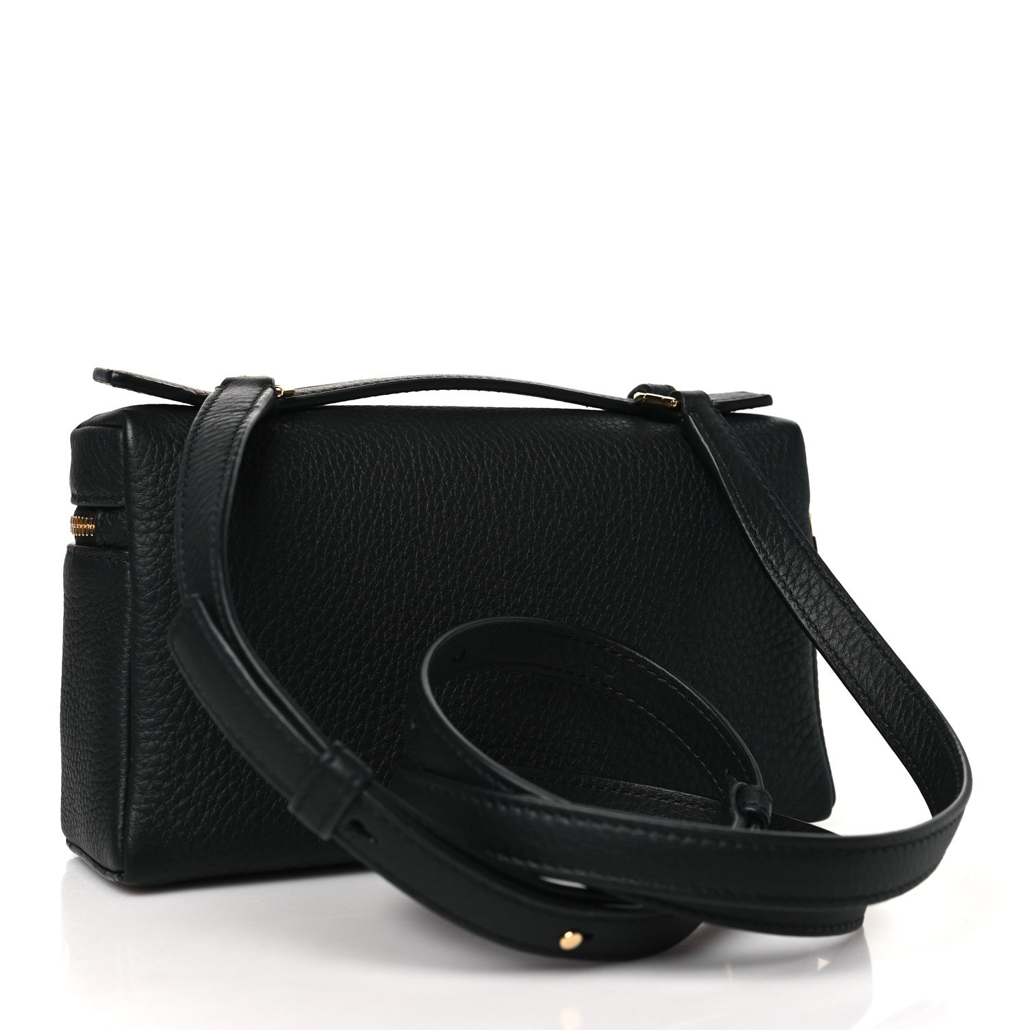 Loro Piana Grained Calfskin L19 Extra Pocket Pouch Black 3 of 10