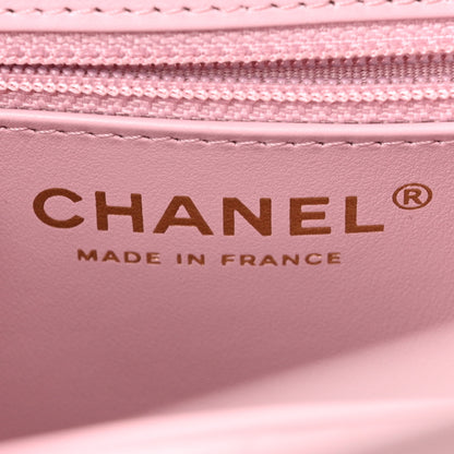 Chanel Shiny Aged Calfskin Quilted Nano Kelly Shopper Pink 6 of 10