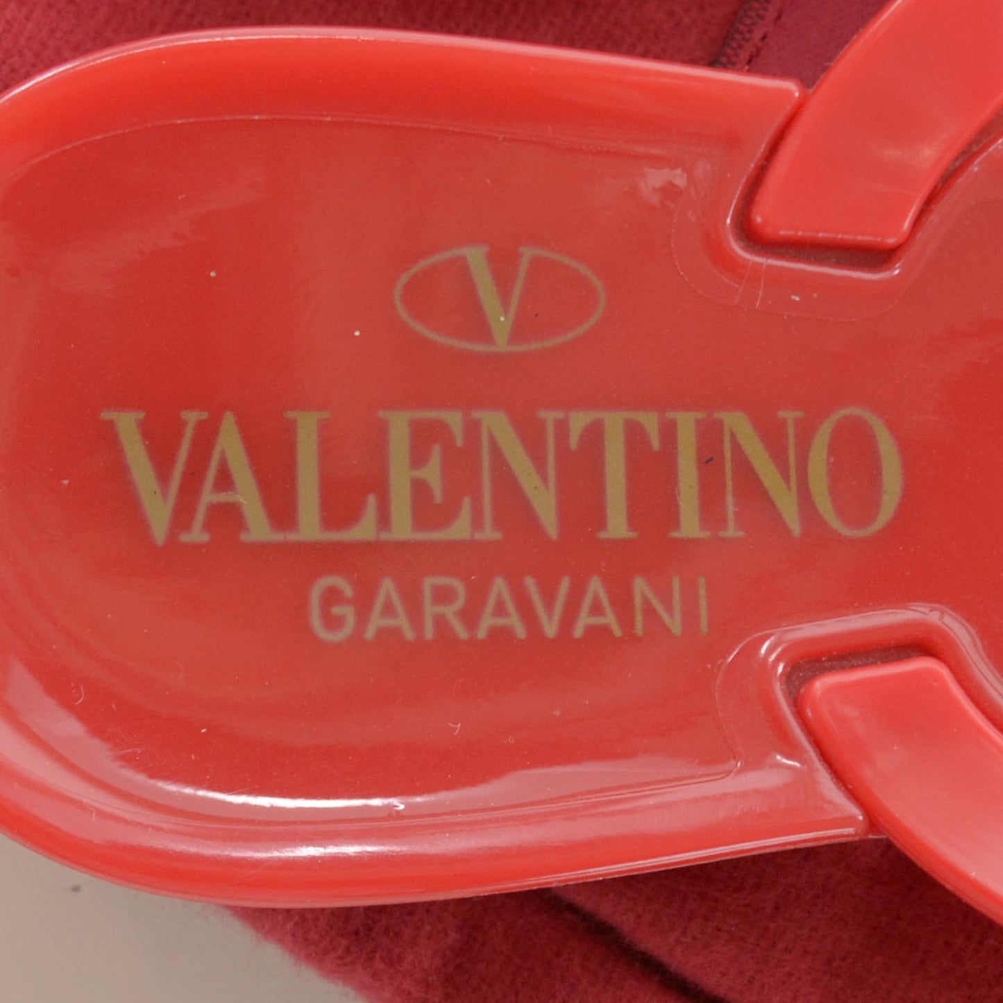 PVC Jelly Rockstud Bow Thong Sandals 36 Rosso Valentino