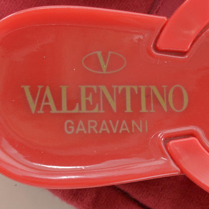 Valentino Garavani PVC Jelly Rockstud Bow Thong Sandals 36 Rosso Valentino 4 of 6
