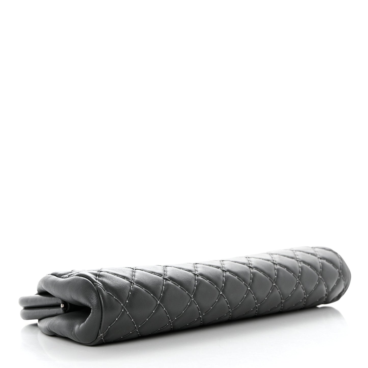Lambskin Stitched Timeless Clutch Grey