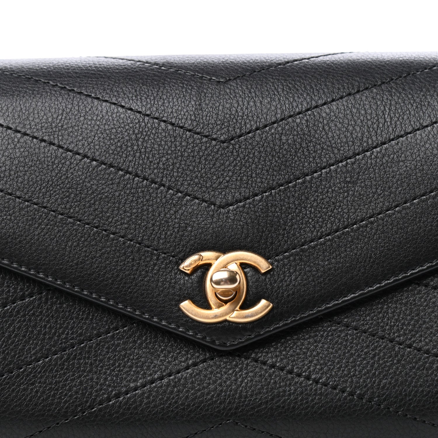 Chanel Calfskin Chevron Stitched Coco Waist Bag Black 10 of 10
