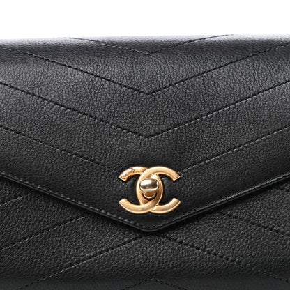 Chanel Calfskin Chevron Stitched Coco Waist Bag Black 10 of 10