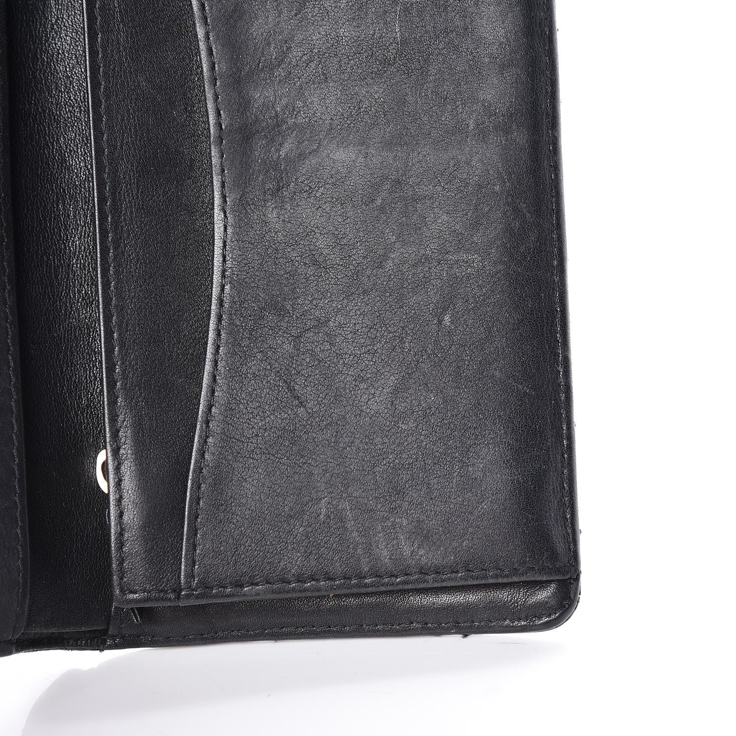 Chanel Patent Quilted Yen Wallet Black 13 of 13
