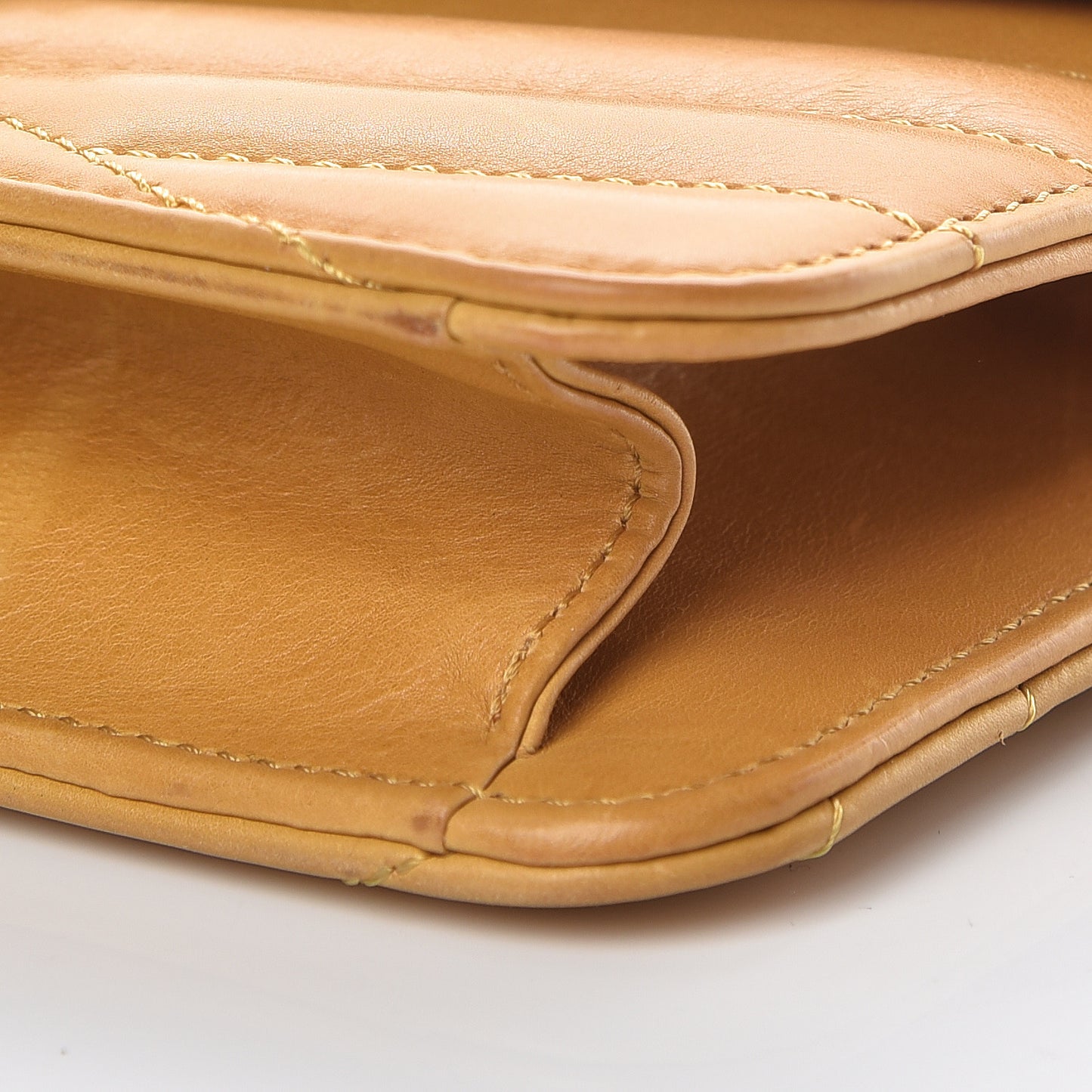 Calfskin Chevron Small Gabrielle Flap Yellow