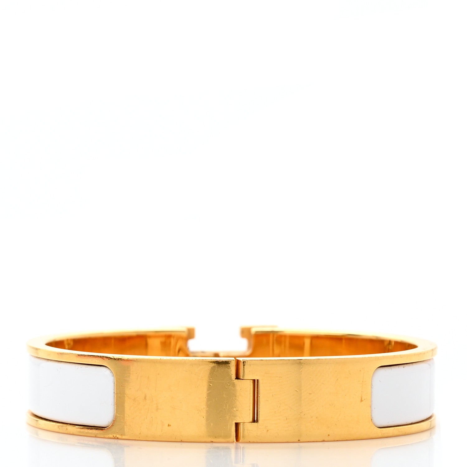 Hermes Enamel Narrow Clic Clac H Bracelet PM White 3 of 5