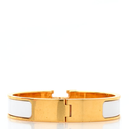 Hermes Enamel Narrow Clic Clac H Bracelet PM White 3 of 5