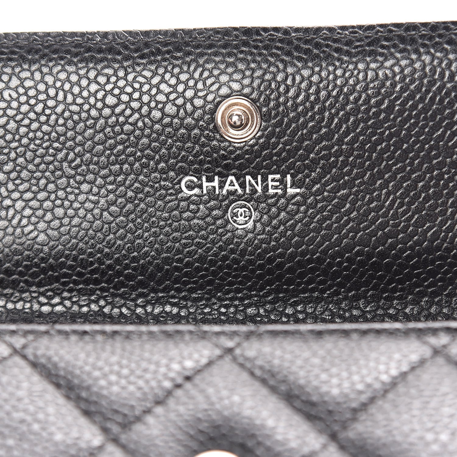 Chanel Caviar Quilted Large Gusset Flap Wallet Black 6 of 9