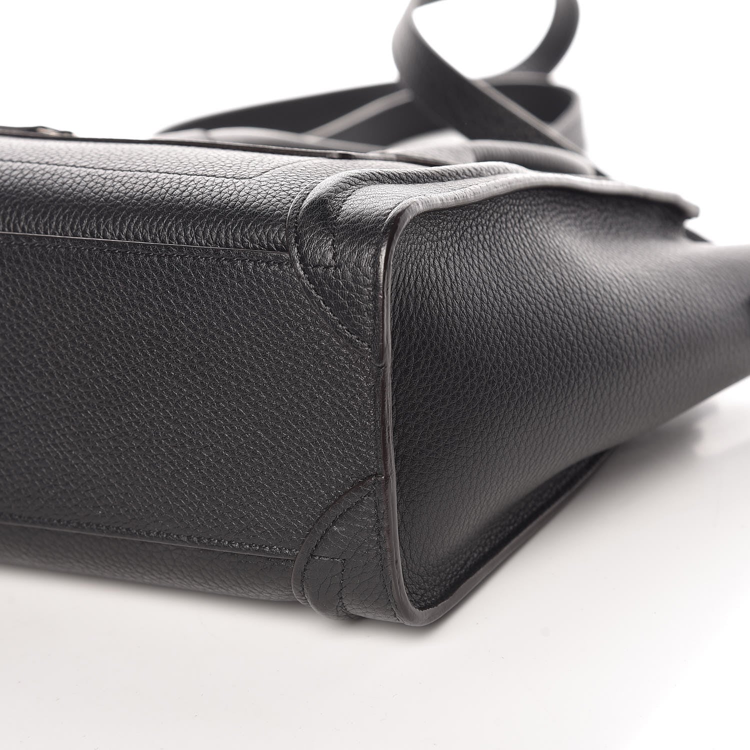 Celine Drummed Calfskin Nano Luggage Black 6 of 11