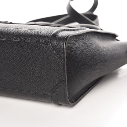 Celine Drummed Calfskin Nano Luggage Black 6 of 11