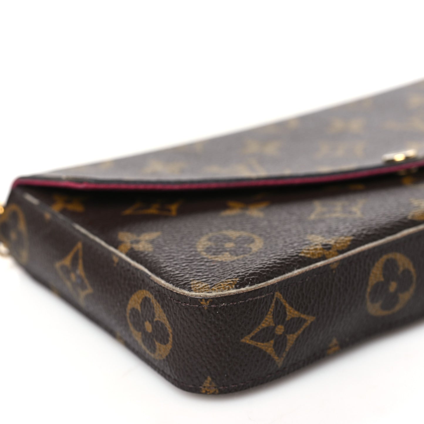 Monogram Pochette Felicie Chain Wallet Fuchsia