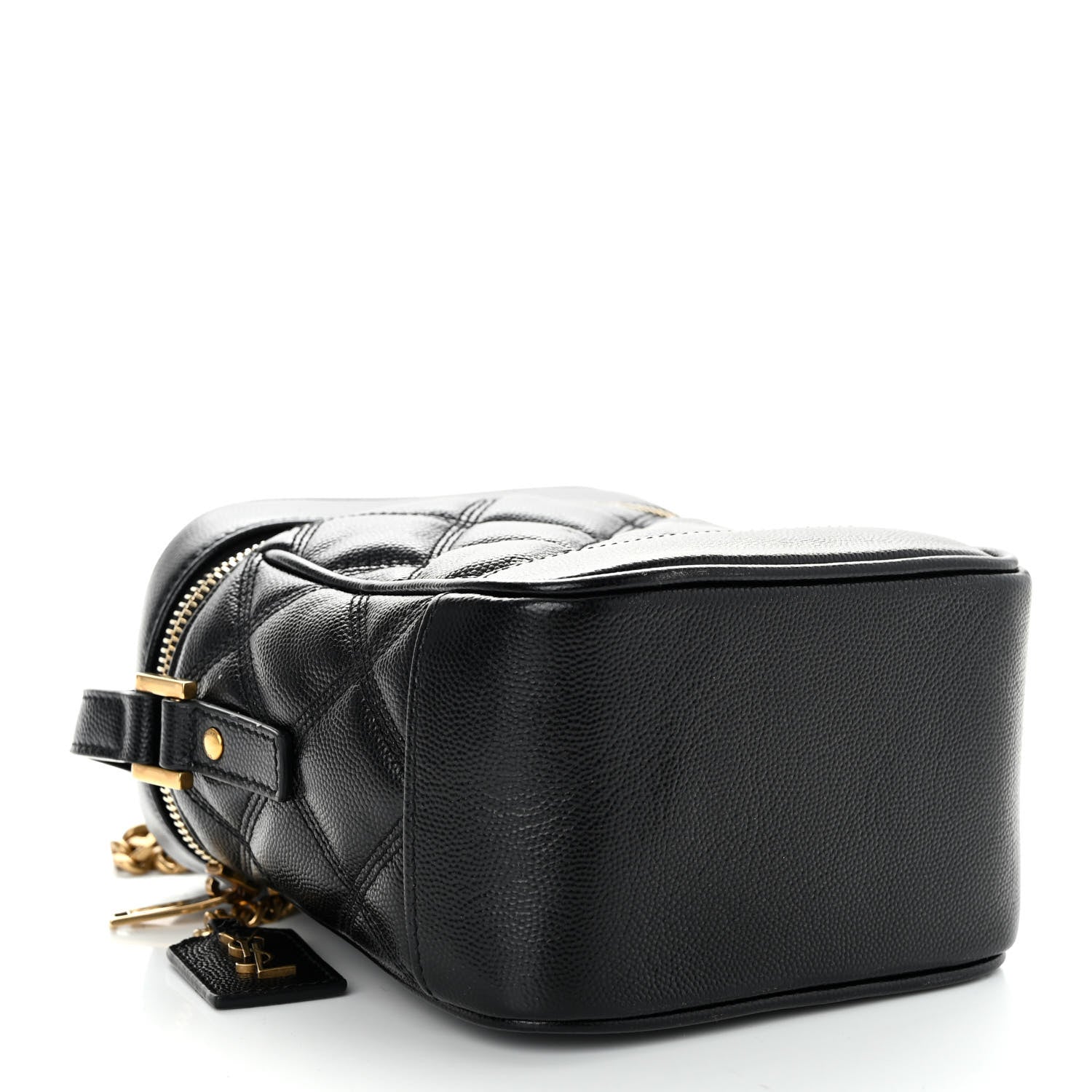 Saint Laurent Grain de Poudre Quilted 80's Vanity Bag Black 4 of 9