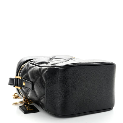 Saint Laurent Grain de Poudre Quilted 80's Vanity Bag Black 4 of 9