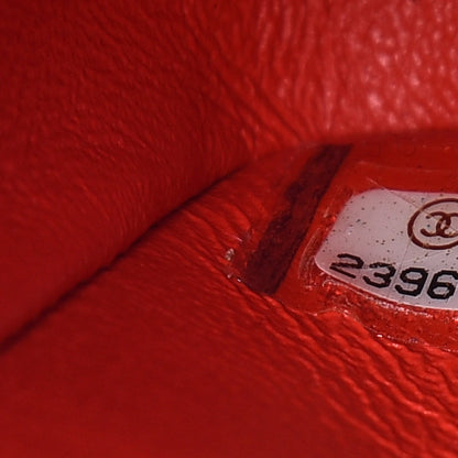 Chanel Lambskin Quilted Tri-Color Medium Double Flap Jaune Rouge Turquoise 11 of 12