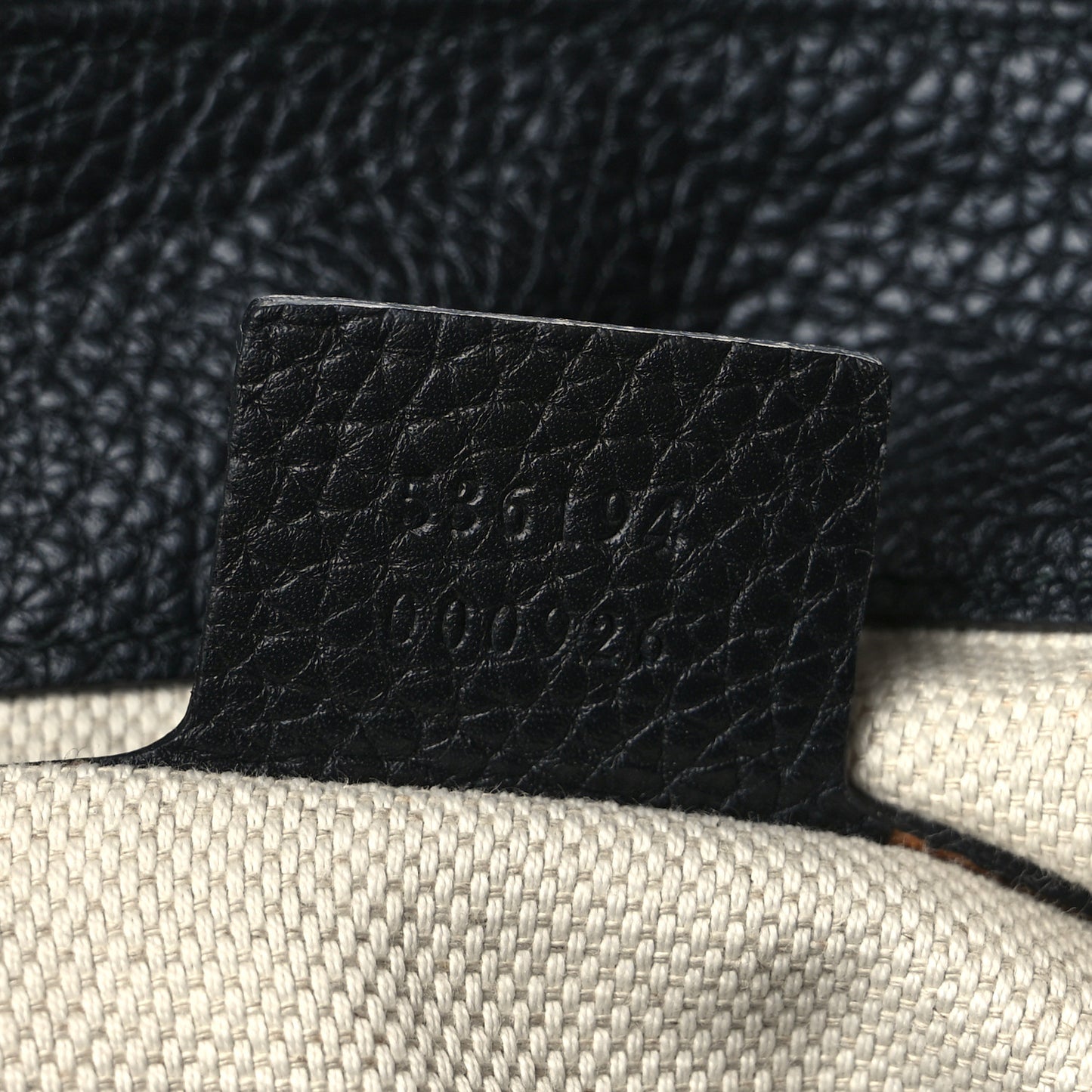 Pebbled Calfskin Large Soho Hobo Black