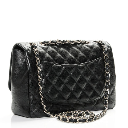 Chanel Caviar Quilted Jumbo Single Flap Black 3 of 7