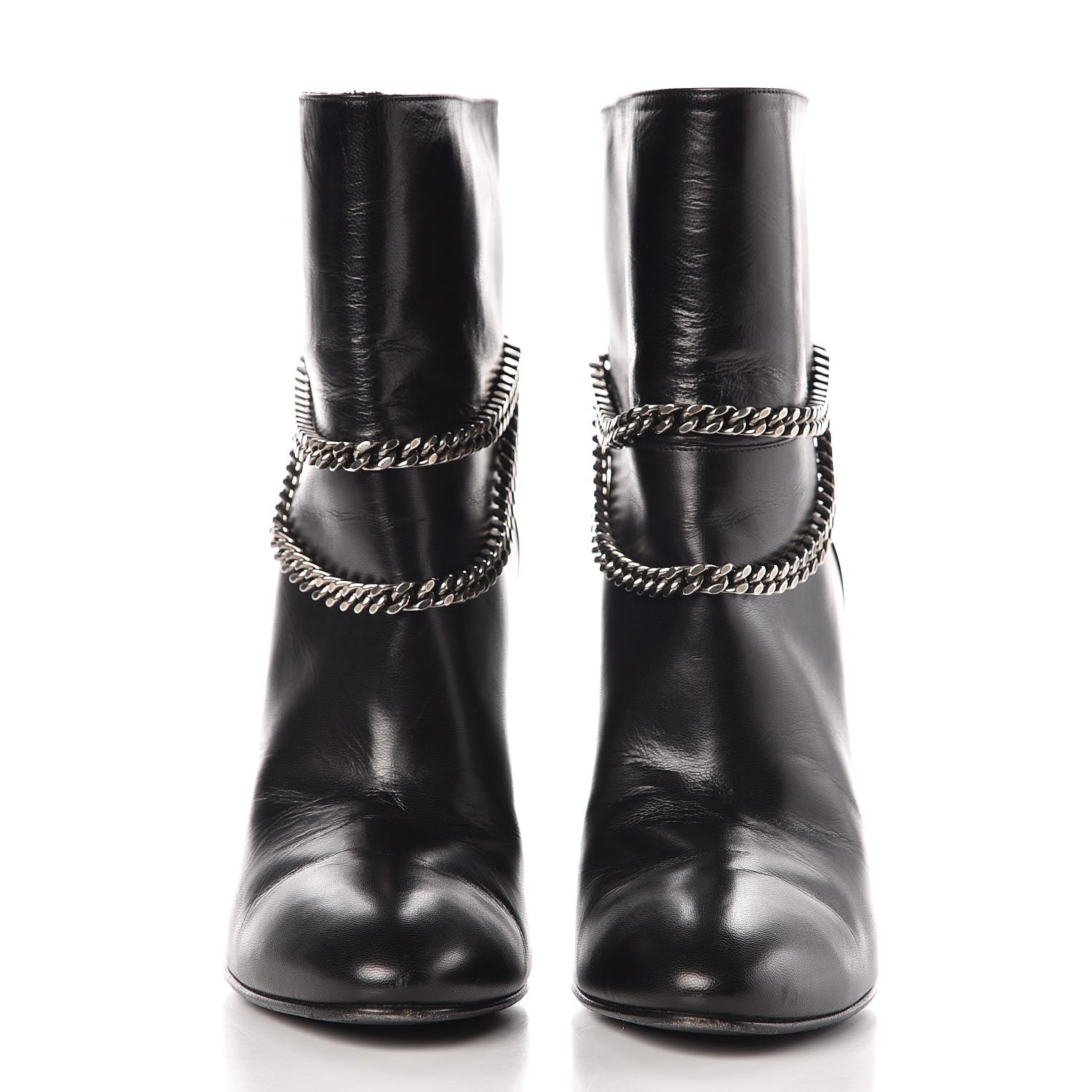 Saint Laurent Calfskin Debbie 100 Ankle Boots 38 Black 2 of 14