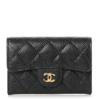 Chanel Caviar Quilted Flap Card Holder Black 1 of 9