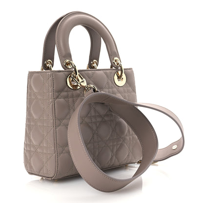 Christian Dior Lambskin Cannage Small My ABCDior Lady Dior Taupe 3 of 15