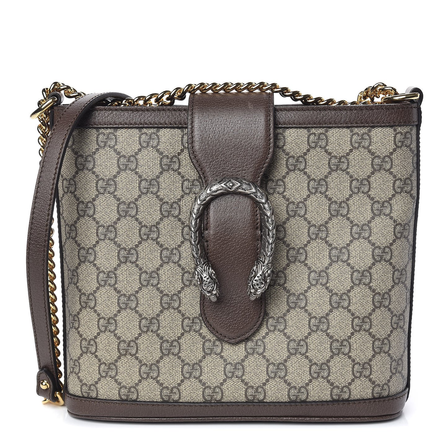 GG Supreme Monogram Medium Dionysus Bucket Bag Beige New Acero