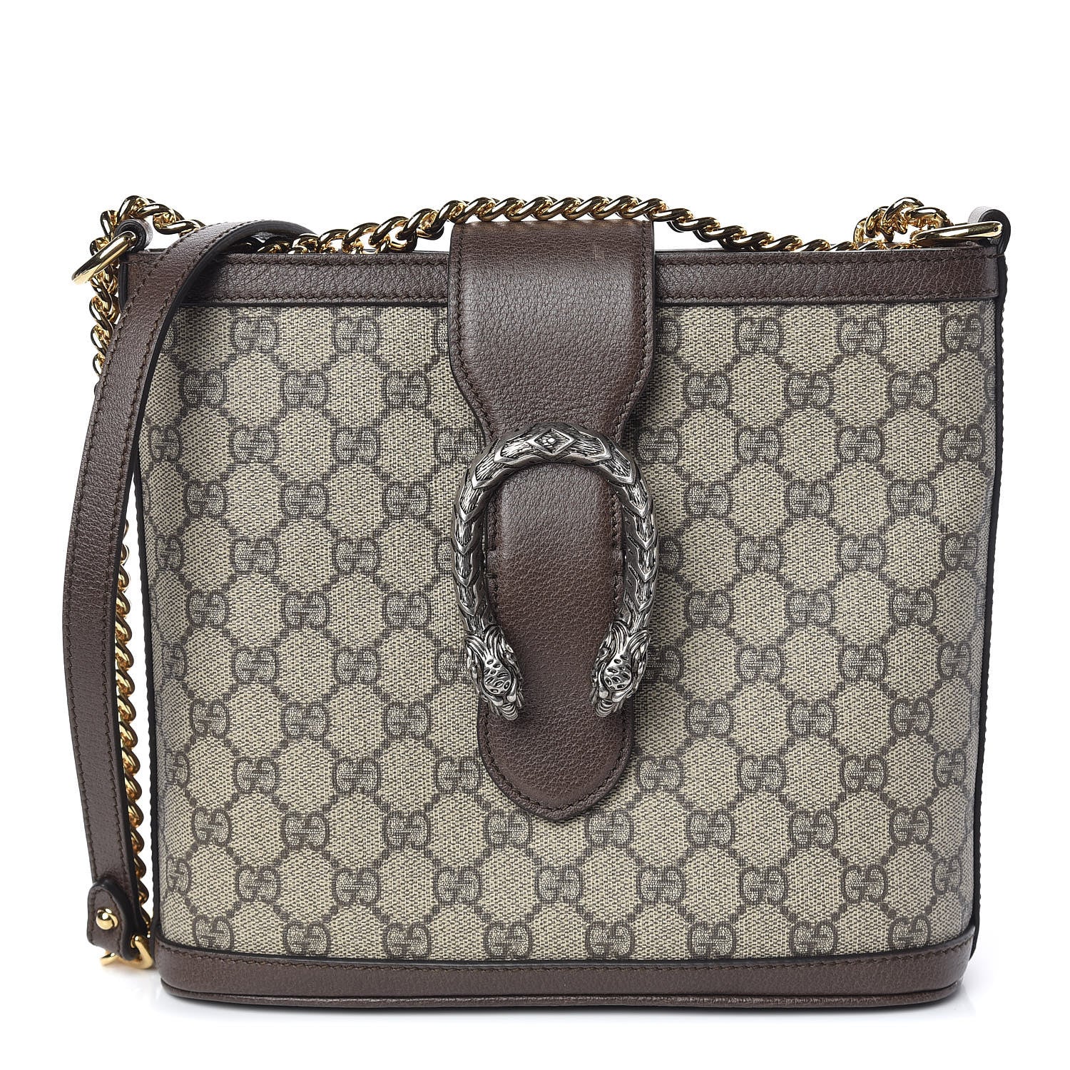 Gucci GG Supreme Monogram Medium Dionysus Bucket Bag Beige New Acero 1 of 9