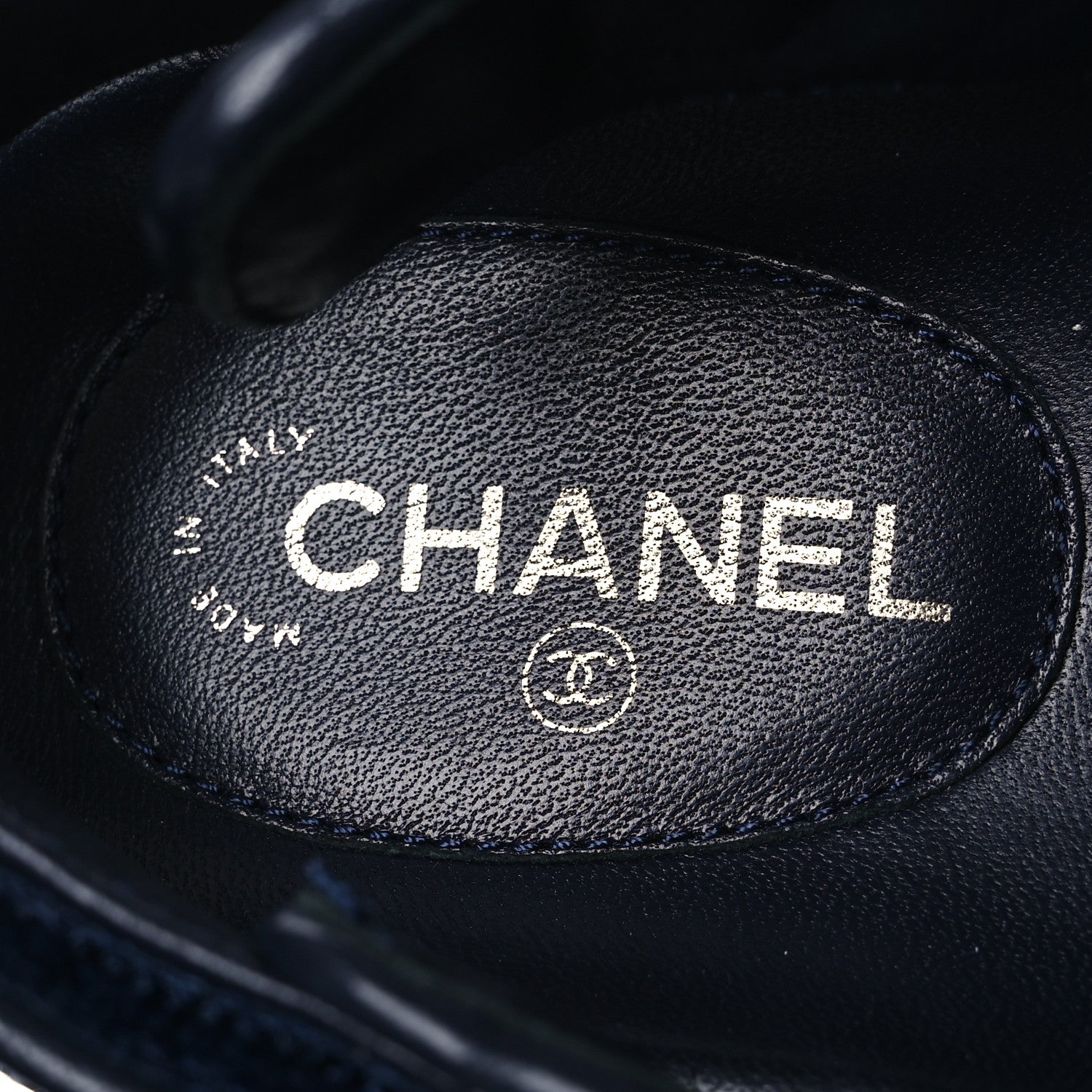 Chanel Velvet Velcro Dad Sandals 37.5 Blue 9 of 12