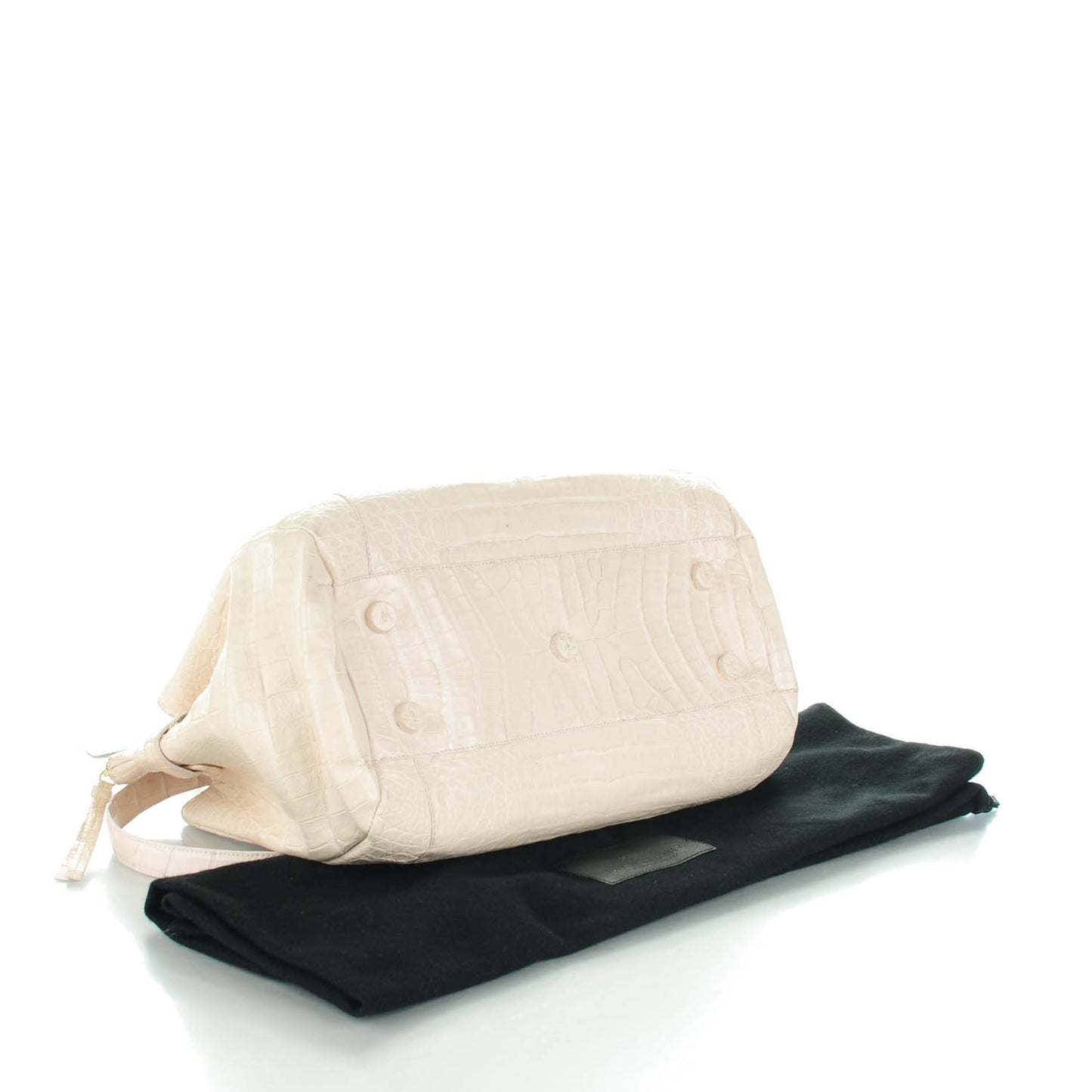 Crocodile Cristina Satchel Light Pink