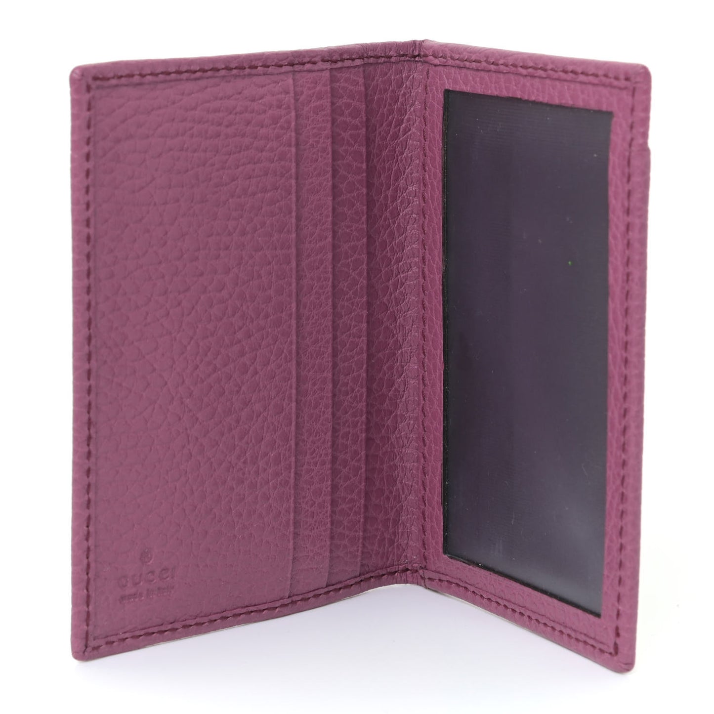 Dollar Calfskin Swing Train Pass Card Case Peonia Flower