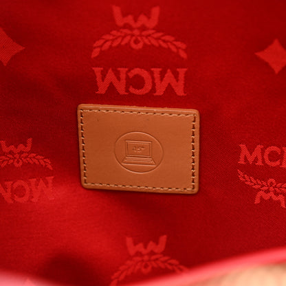 MCM Visetos Studded Medium Stark M Backpack Coral 6 of 9