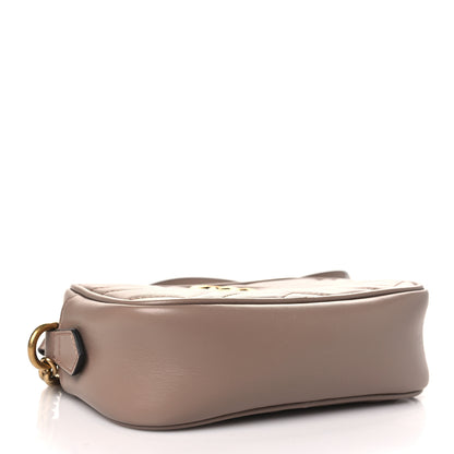 Gucci Calfskin Matelasse Mini GG Marmont Chain Shoulder Bag Porcelain Rose 4 of 11