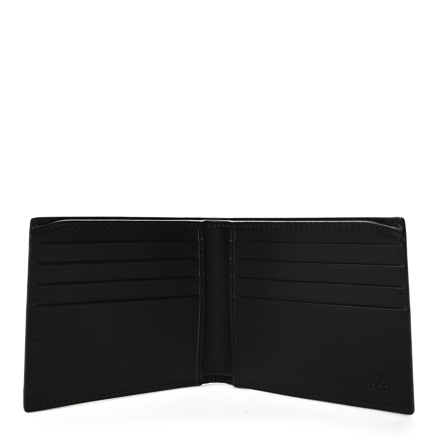Plutone Calfskin Logo Bi-Fold Wallet Black