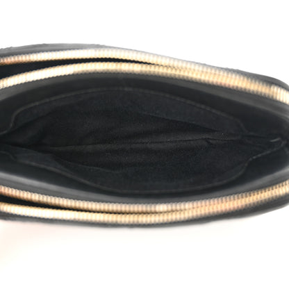 Saint Laurent Grained Lambskin Quilted Mini Becky Double Zip Bag Black 5 of 12