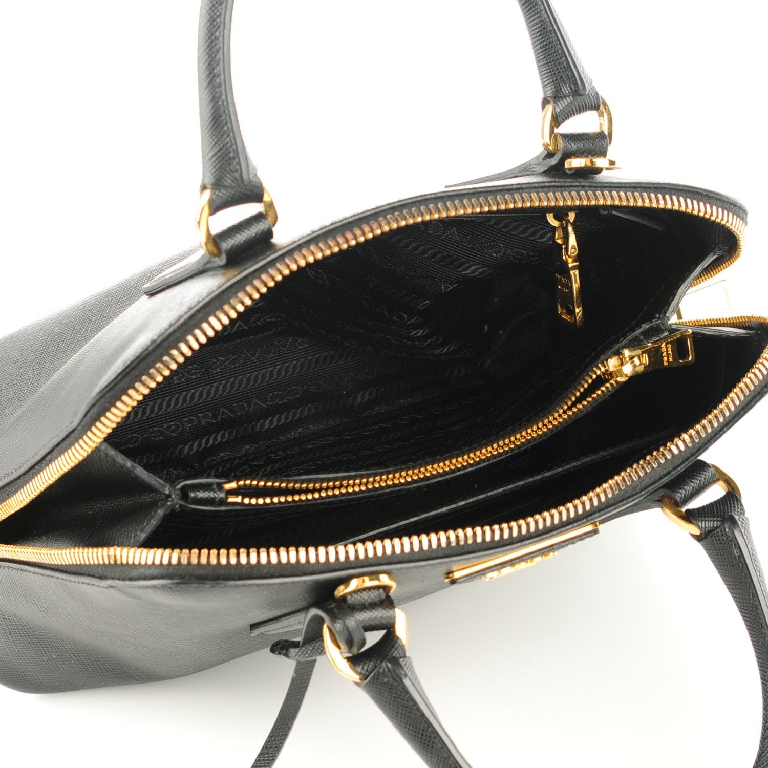 Prada Saffiano Lux Small Promenade Tote Black 5 of 8