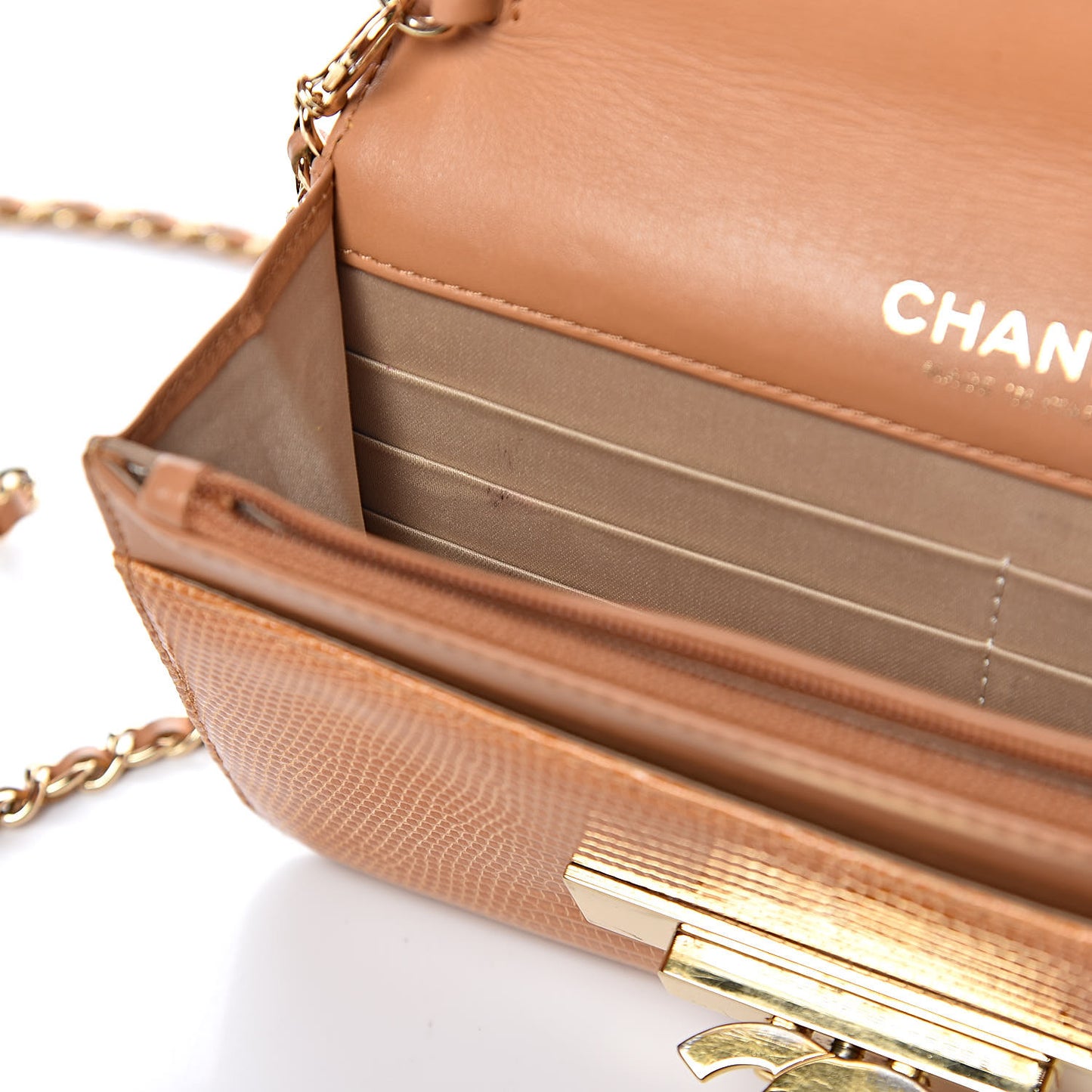 Lizard Golden Class Wallet on Chain WOC Orange