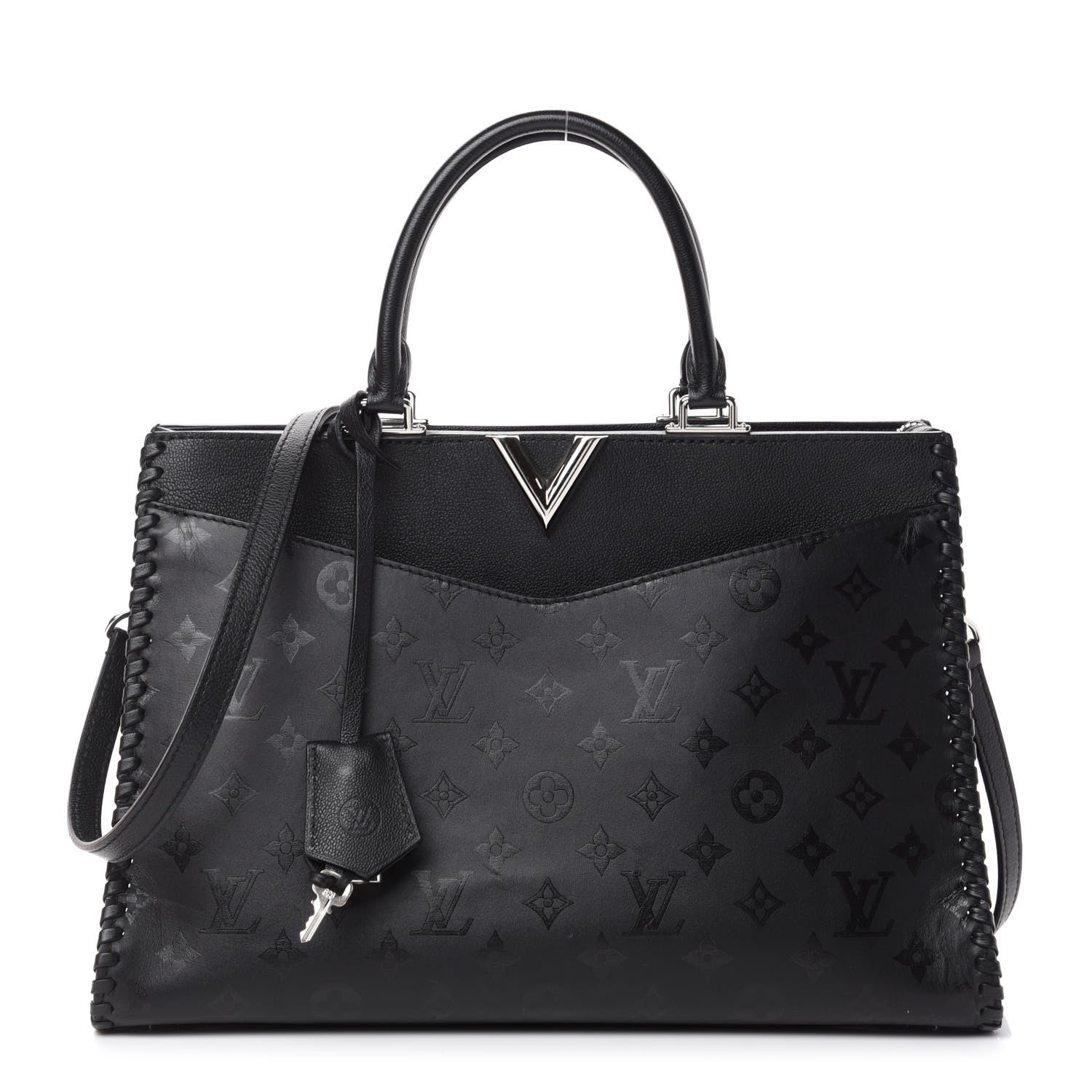 Louis Vuitton Monogram Cuir Plume Very Zipped Tote Black 1 of 10